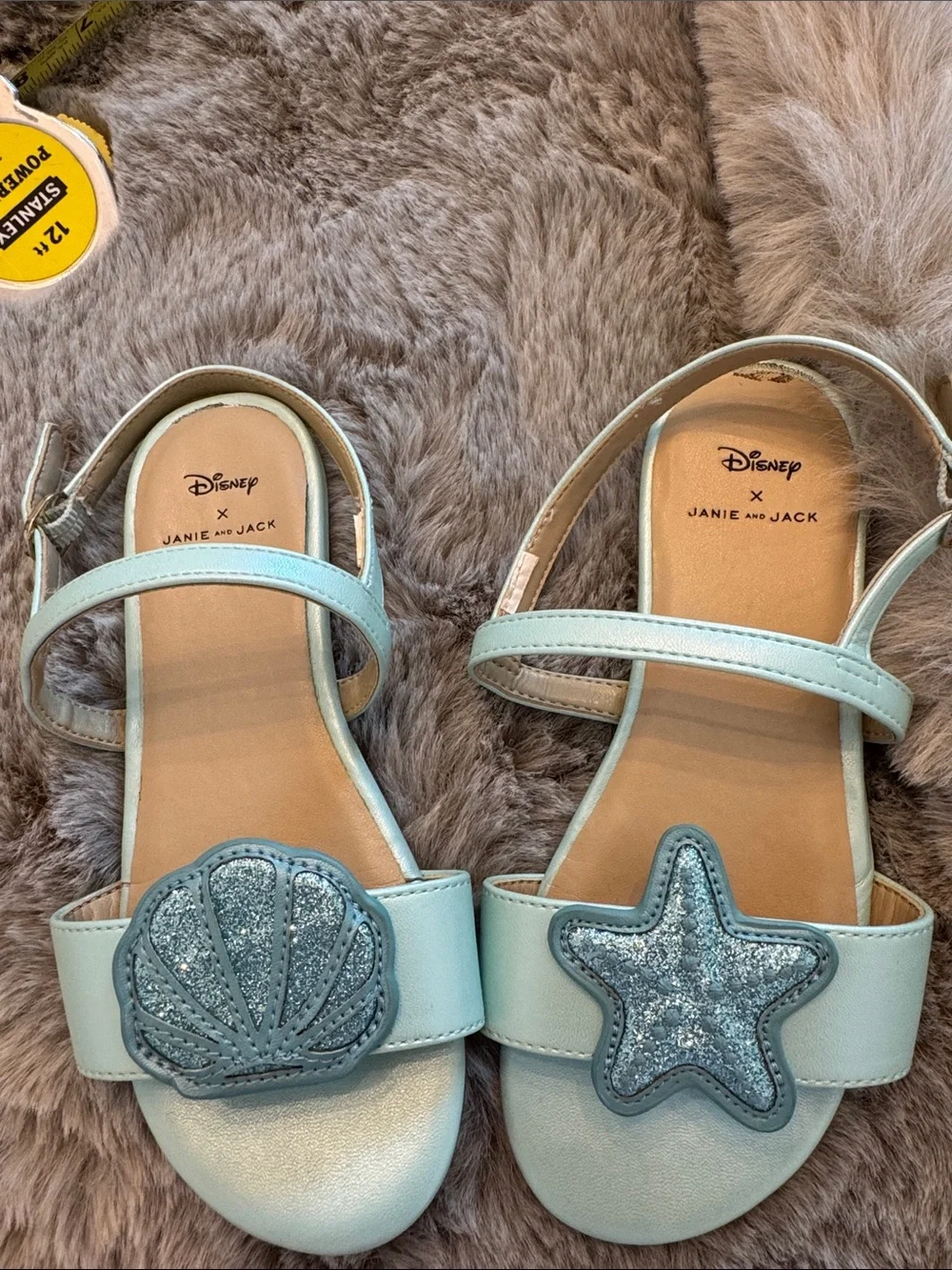 Janie and Jack Mint Green Mermaid Appliqué Sandals